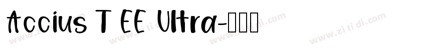 Accius T EE Ultra字体转换